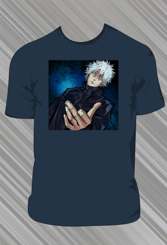 Koszulka Jujutsu Kaisen - Granatowa - t-shirt z nadrukiem