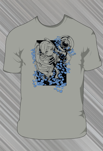 Koszulka Frieren - Szara - t-shirt z nadrukiem