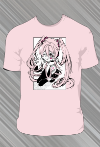 Koszulka Hatsune Miku - Różowa