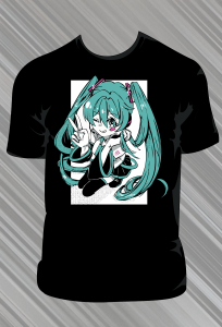 Koszulka Hatsune Miku - Czarna