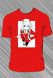 Koszulka Darling In the Franxx - Czerwona