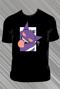 Koszulka Pokemon (Gengar) - Czarna