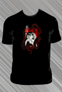 Koszulka Junji Ito (Tomie) - Czarna