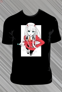 Koszulka Darling In the Franxx - Czarna