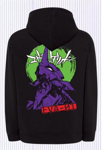 Bluza Jumbo Eva 01 - Czarna - hoodie z nadrukiem