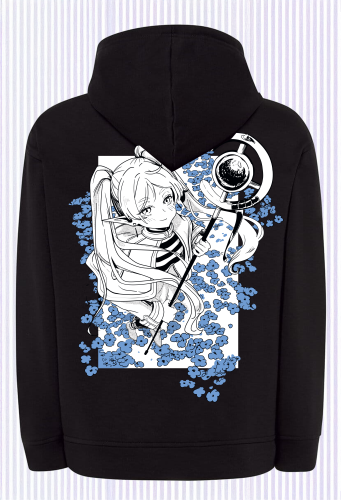 Bluza Jumbo Frieren - Czarna - hoodie z nadrukiem