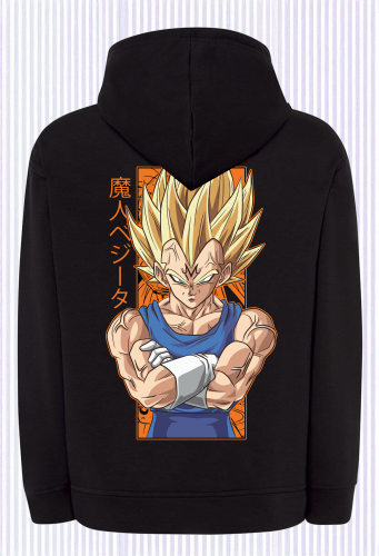Bluza Jumbo Majin Vegeta - Czarna - hoodie z nadrukiem