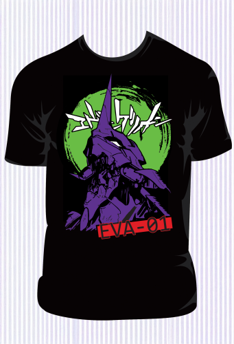 Koszulka Jumbo Eva 01 - Czarna - t-shirt z nadrukiem
