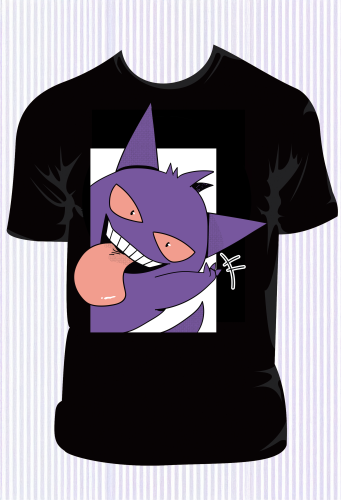 Koszulka Jumbo Gengar - Czarna - t-shirt z nadrukiem