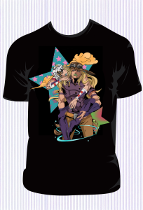 Koszulka Jumbo Jojo Steel Ball Run - Czarna