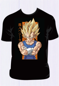 Koszulka Jumbo Majin Vegeta - Czarna