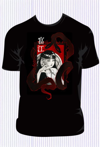 Koszulka Jumbo Tomie - Czarna - t-shirt z nadrukiem
